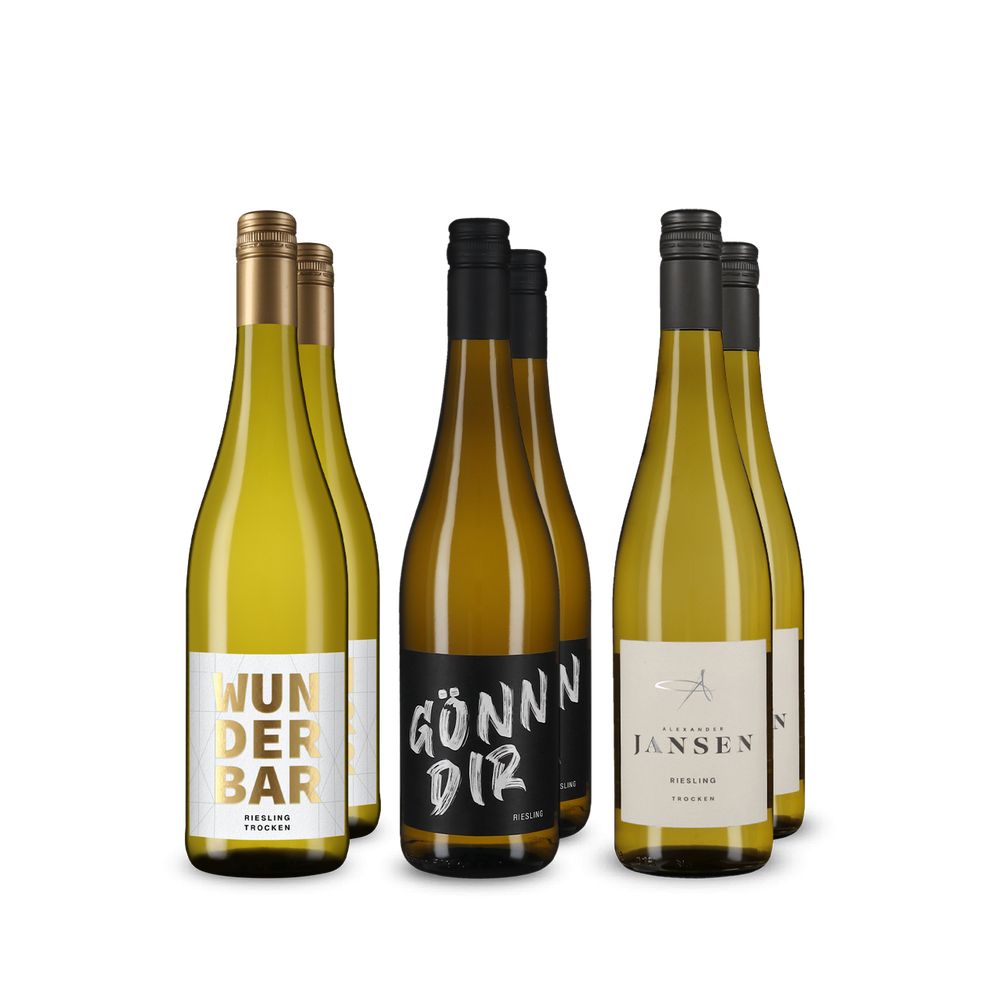 3+3 Flaschen Sommer-Rieslinge aus der Pfalz