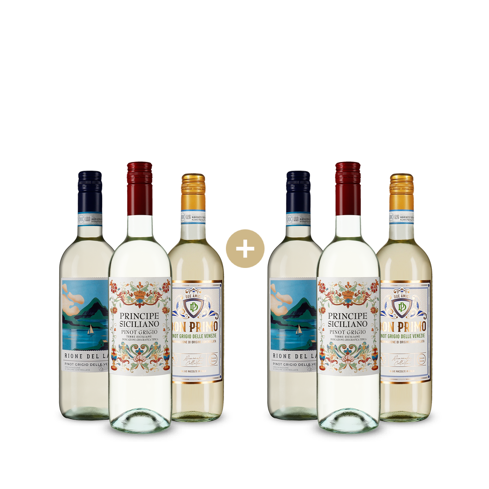 3+3 Flaschen Pinot Grigio: Leichter Sommergenuss