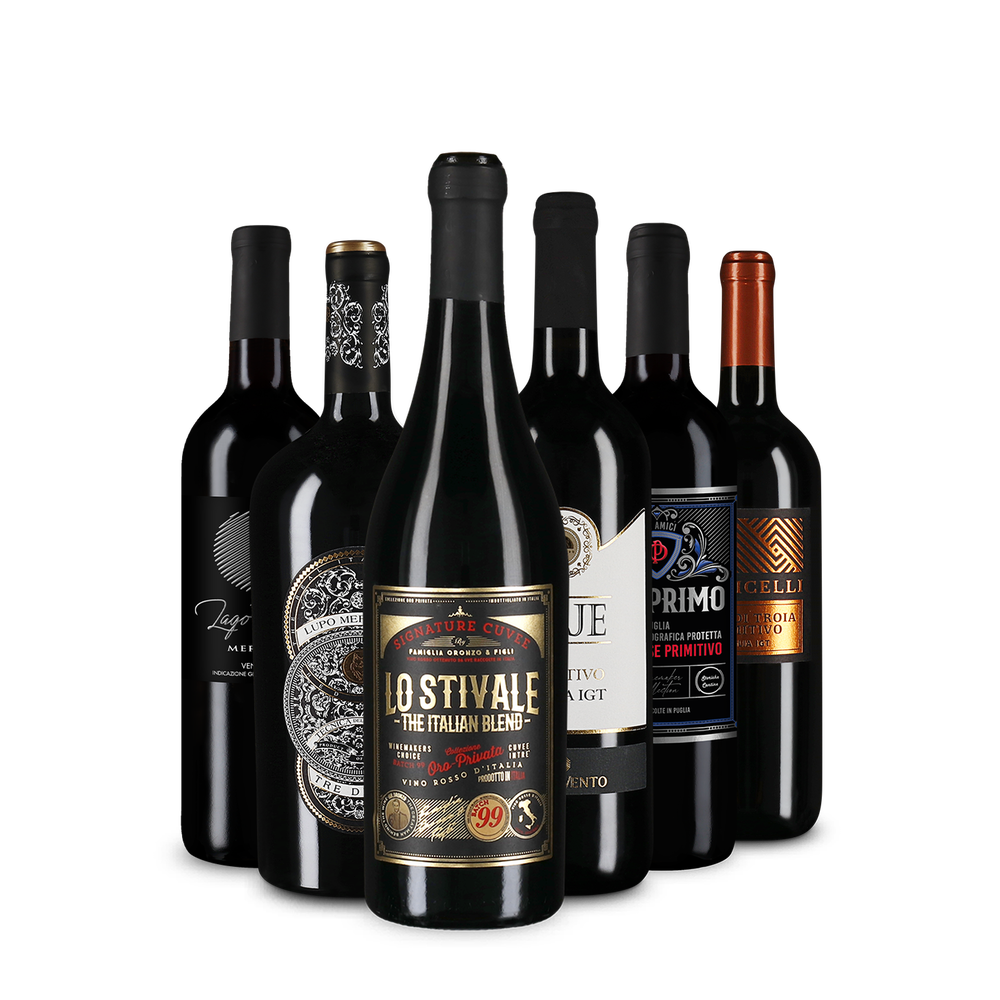 6x1 Italienische Rotweine mit Top-Auszeichnungen