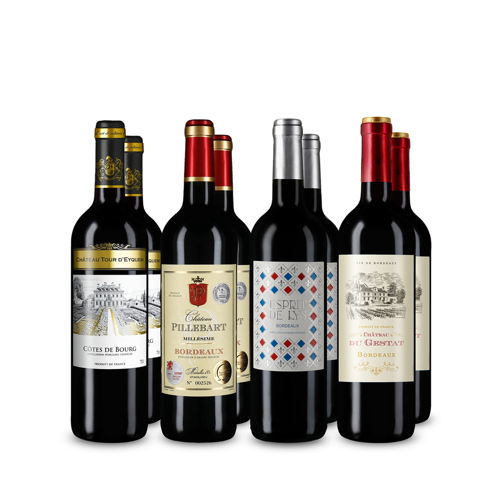 4x2 Bordeaux-Auswahl für den Sommer