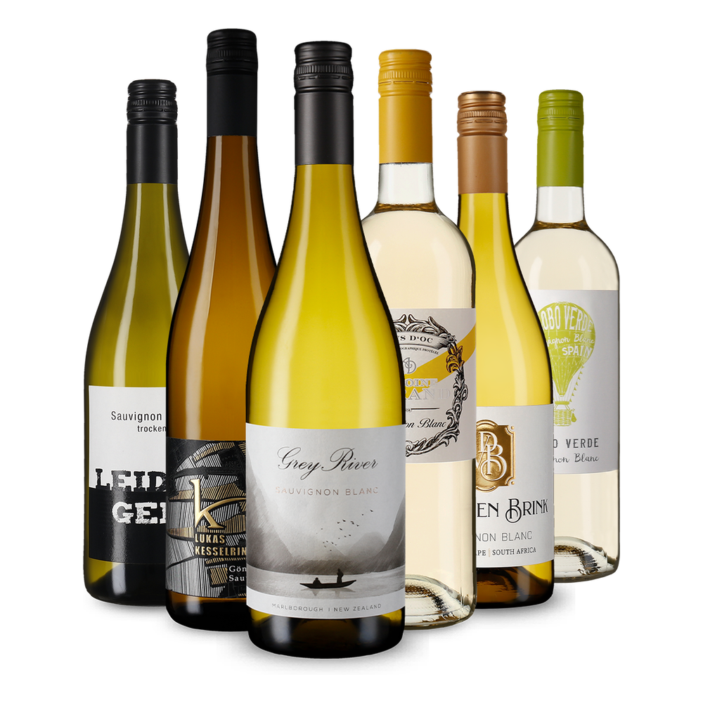 6x1 Sauvignon-Blanc-Auswahl aus aller Welt