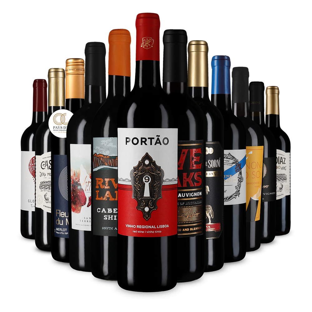 12x1 Rotwein pur: Top-Auswahl im Kennenlernpaket
