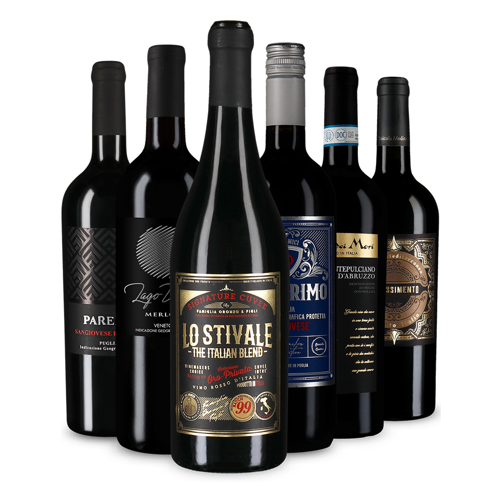 6x1 Italiens Rotwein-Vielfalt im Sparpaket