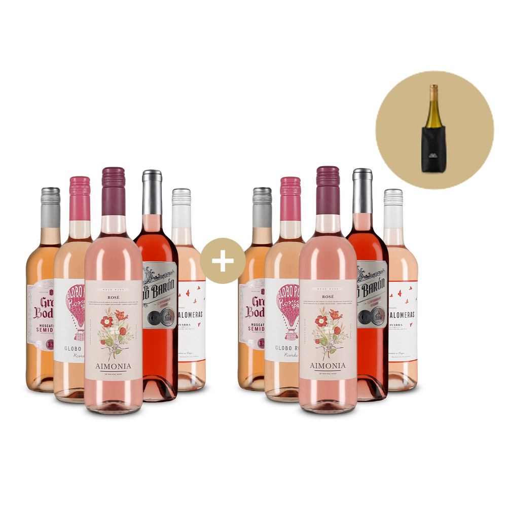 5+5 gratis: Rosados: Sommer-Genuss aus Spanien + Kühlmanschette