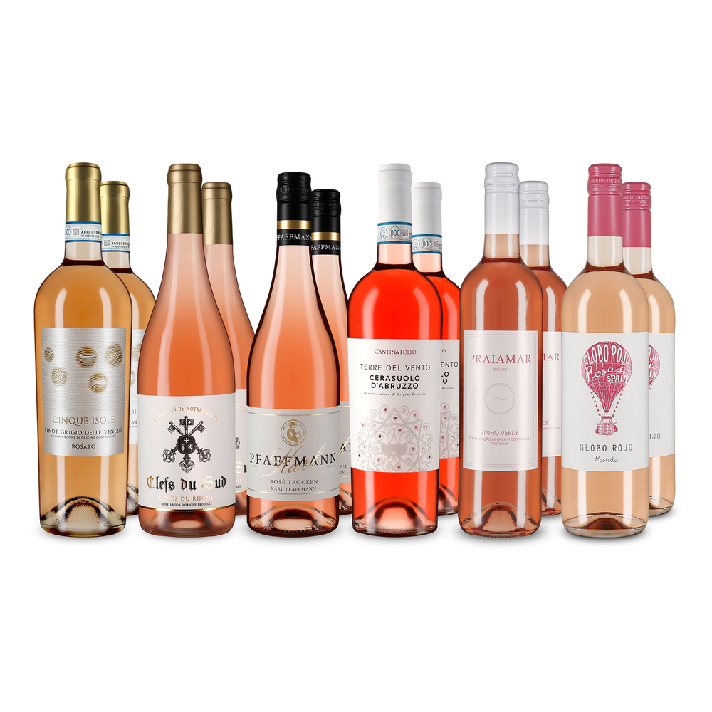 6x2 internationale Rosé-Auswahl im Entdeckerpaket