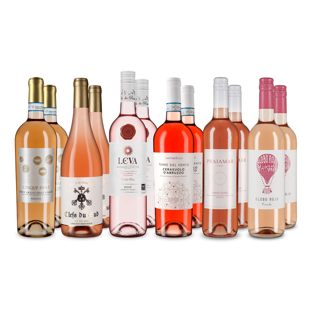 6x2 internationale Rosé-Auswahl im Entdeckerpaket