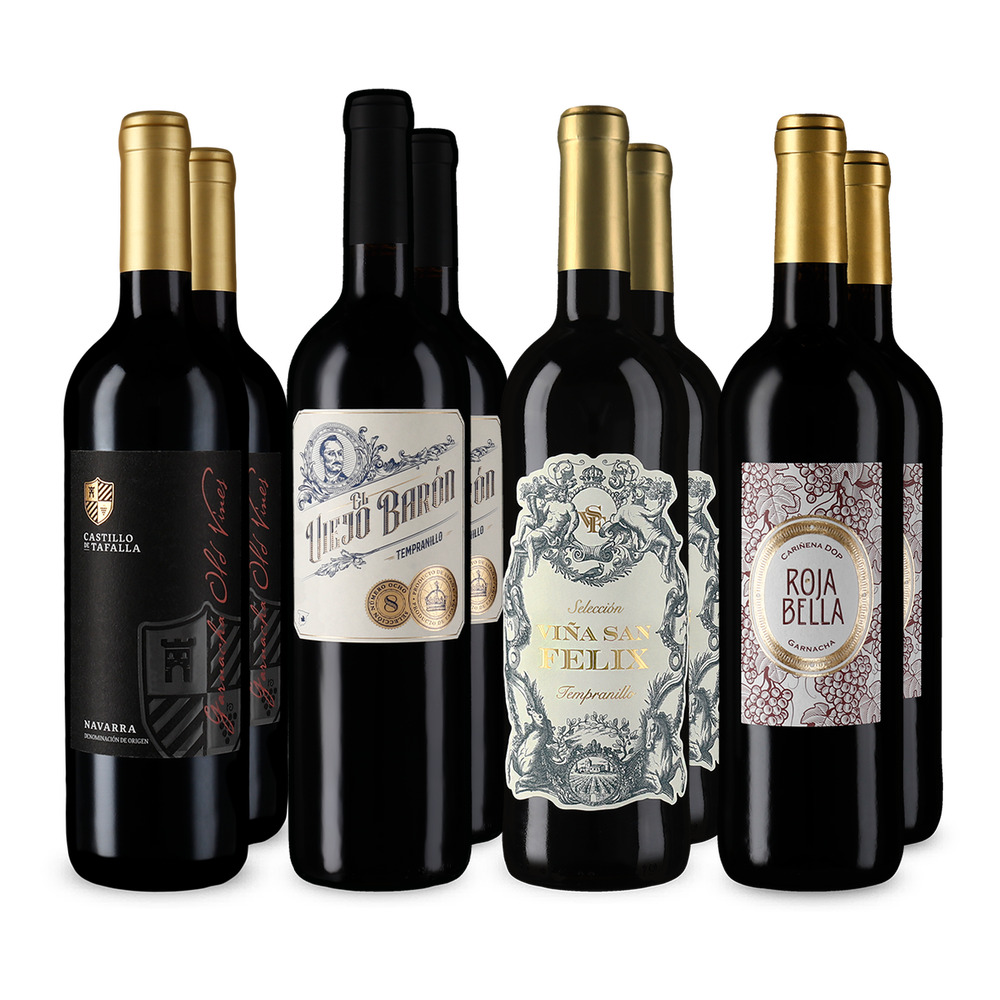4x2 Rotwein-Auswahl aus Spanien