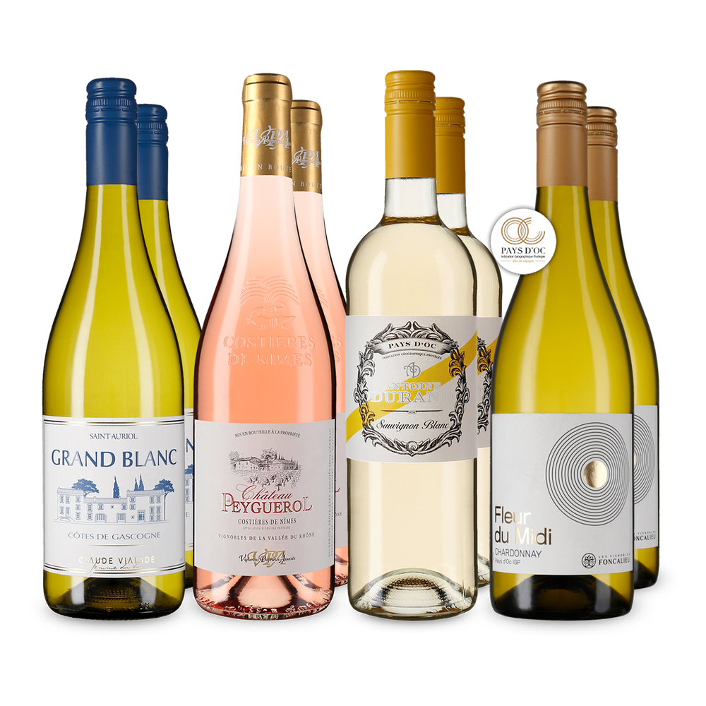 4x2 Französische Rosé- & Weißwein-Lieblinge