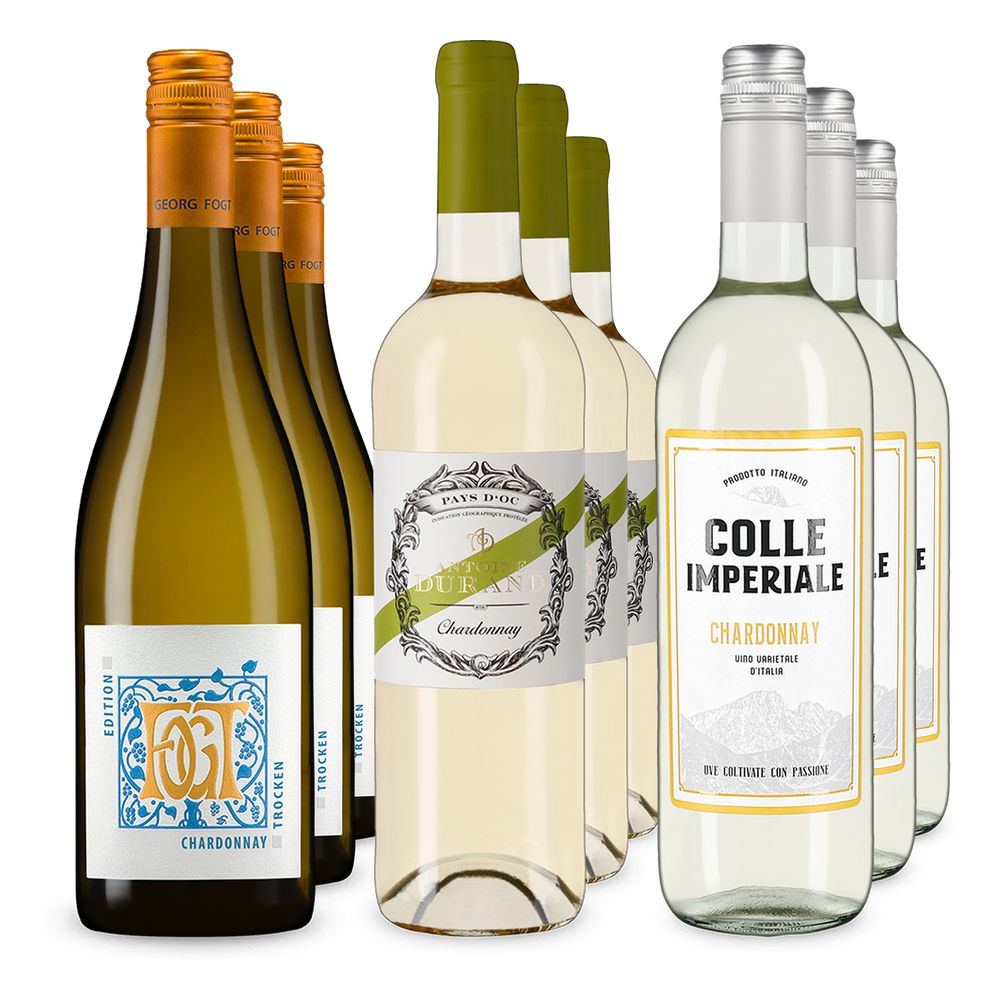 3x3 Chardonnay-Trio aus drei Ländern