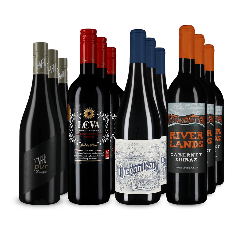 4x3 Rotwein-Vielfalt aus aller Welt: Das Entdeckerpaket