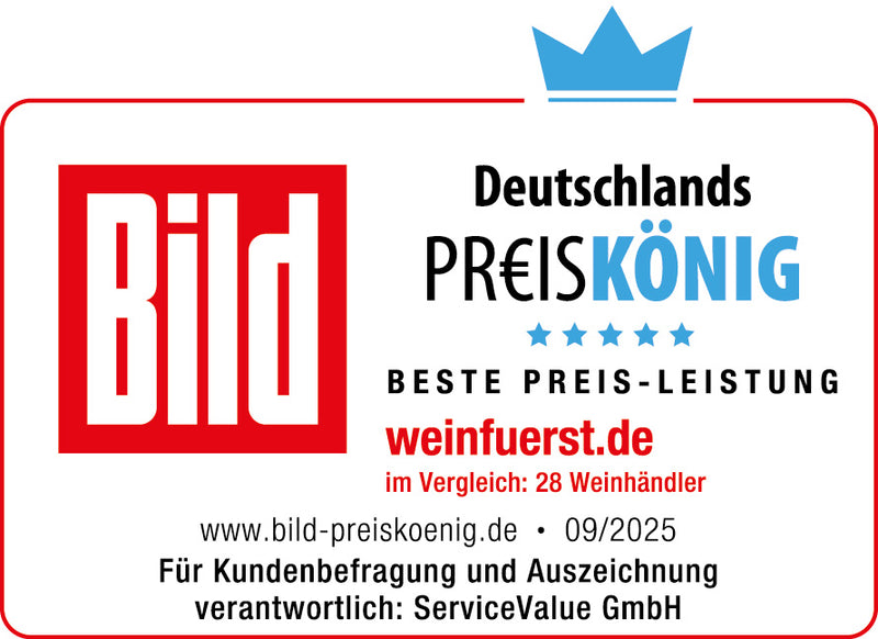 BILD-Siegel Preiskoenig Beste quer 2025 weinfuerst
