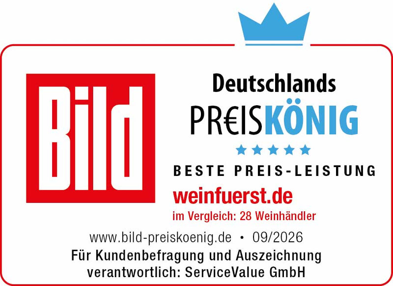 BILD-Siegel Preiskoenig Beste quer 2026 weinfuerst
